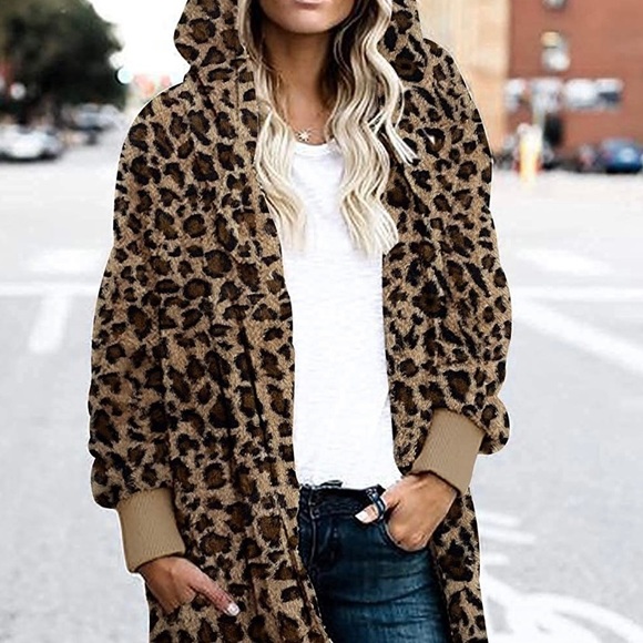 Autumn Casual Winter Furry Long Sleeve Open Front Midi Loose Outcoat Outwear - Picture 2 of 8